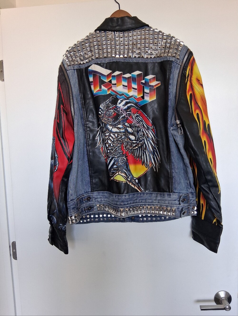 Cult Of Individuality IRON MAIDEN removable Sleeves Studded Jacket!